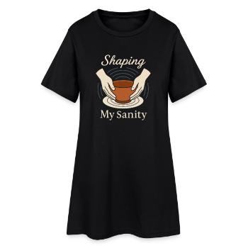 Töpferscheiben-süchtiger Tonkünstler Keramiken - Women’s T-Shirt Dress - black - Front