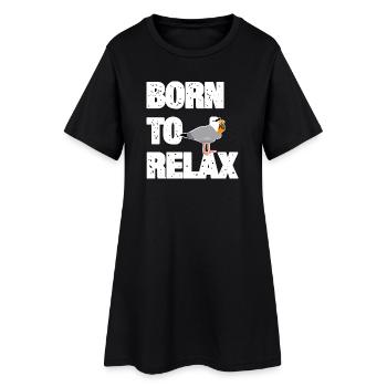 Né pour se détendre Seagull - Robe T-shirt Femme - noir - Devant