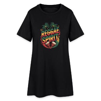  Reggae Spirit Tropische Palmen Djembe Trommeln - Robe T-shirt Femme - noir - Devant
