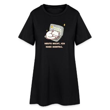 Pas aujourd’hui, c’est lundi - Robe T-shirt Femme - noir - Devant