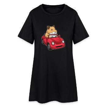 Voiture hamster - Robe T-shirt Femme - noir - Devant
