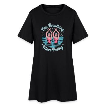 Natation synchronisée Natation artistique Sports nautiques - Robe T-shirt Femme - noir - Devant