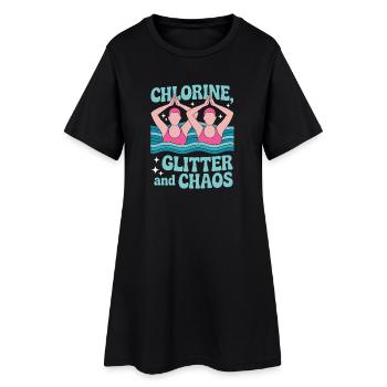 Synchronized swimming Artistic swimming Water sports - Women’s T-Shirt Dress - black - Front