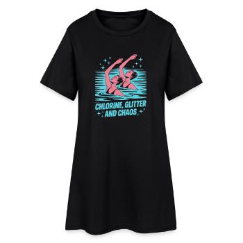 Natation synchronisée Natation artistique Sports nautiques - Robe T-shirt Femme - noir - Devant