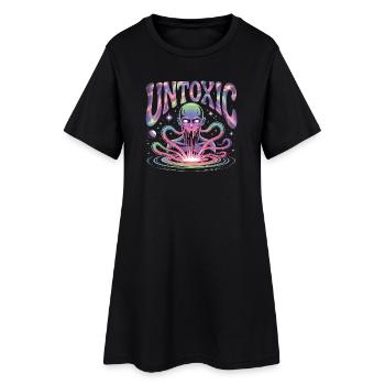 Untoxic Cosmic Alien - Women’s T-Shirt Dress - black - Front