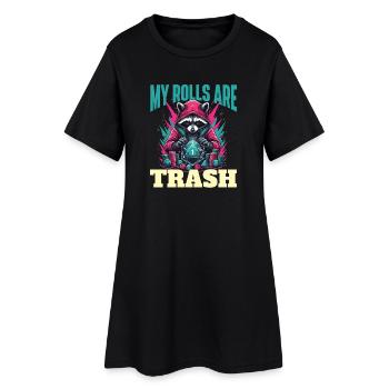 Mes lancers sont nuls Citation drôle de dés RPG Humour - Robe T-shirt Femme - noir - Devant