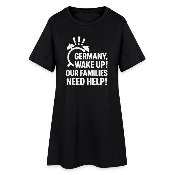 Deutschland, wach auf ! - Frauen T-Shirt-Kleid - Schwarz - Vorne