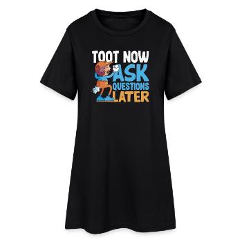 Public Fart Funny Inappropriate - Women’s T-Shirt Dress - black - Front