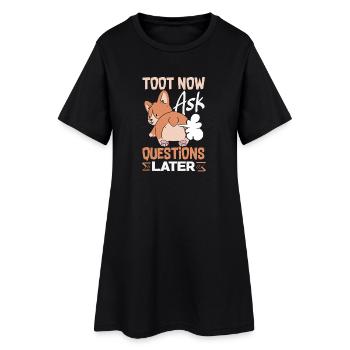 Public Fart Funny Inappropriate - Women’s T-Shirt Dress - black - Front