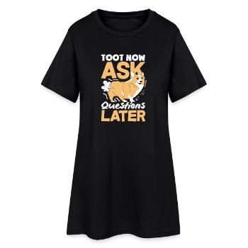 Public Fart Funny Inappropriate - Women’s T-Shirt Dress - black - Front