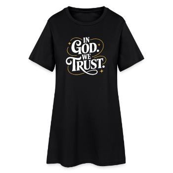 En Dieu nous avons confiance Conception - Robe T-shirt Femme - noir - Devant