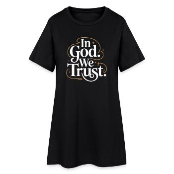 En Dieu nous avons confiance Conception - Robe T-shirt Femme - noir - Devant