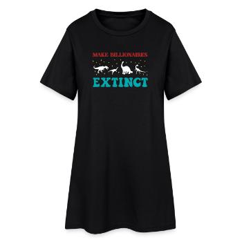 Faire disparaître les milliardaires - Robe T-shirt Femme - noir - Devant