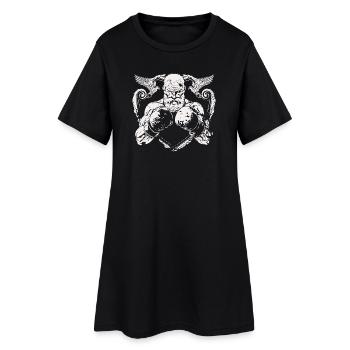 boxeur de combat - Robe T-shirt Femme - noir - Devant