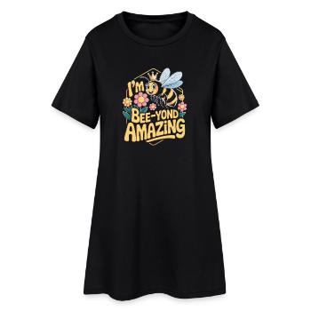 Je suis abeille incroyable abeille mignonne avec couronne et - Robe T-shirt Femme - noir - Devant