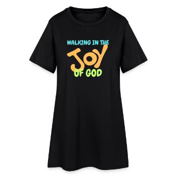 Celebrating faith and joy with bright design - Women’s T-Shirt Dress - black - Front