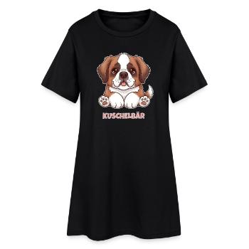 Chiot ours câlin St. Bernard – Chien mignon - Robe T-shirt Femme - noir - Devant