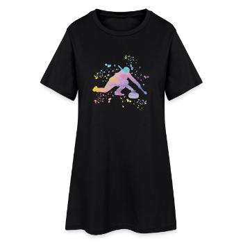 Curler Sports d’hiver Curling - Robe T-shirt Femme - noir - Devant