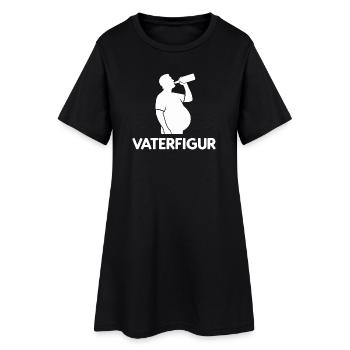 Papa avec ventre de bière Drôle Ironique Figure paternelle - Robe T-shirt Femme - noir - Devant