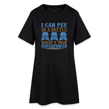 Motif de camion super puissant - Robe T-shirt Femme - noir - Devant