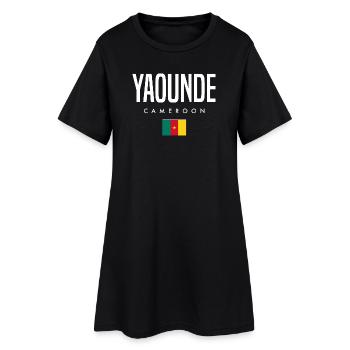 Yaoundé Cameroun Camerounais - Robe T-shirt Femme - noir - Devant