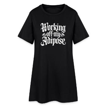 Motivierendes Workout Design - Frauen T-Shirt-Kleid - Schwarz - Vorne