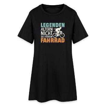 cycliste vélo de course vélo cycliste anniversaire - Robe T-shirt Femme - noir - Devant
