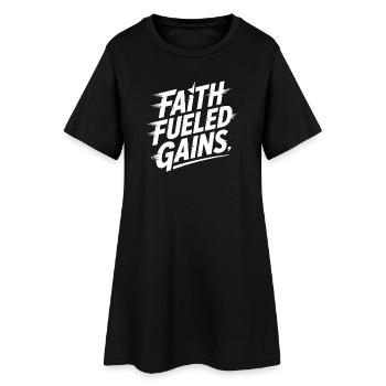 La foi chrétienne nourrit les gains de motivation - Robe T-shirt Femme - noir - Devant
