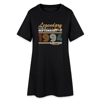 September 1994 Vintage Geburtstagsgeschenk - Frauen T-Shirt-Kleid - Schwarz - Vorne