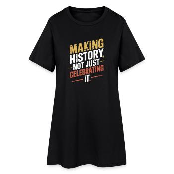 Écrire l'histoire, pas seulement la célébrer - Robe T-shirt Femme - noir - Devant