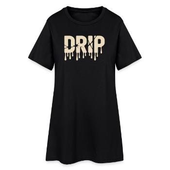 Fonte Graffiti Streetwear Typographie rétro - Robe T-shirt Femme - noir - Devant
