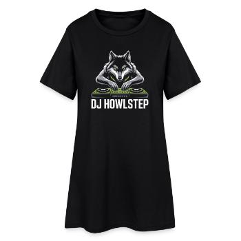 DJ HOWLSTEP Wolf Mixer Club Rave - Women’s T-Shirt Dress - black - Front