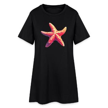 Étoile de mer Étoile de mer - Robe T-shirt Femme - noir - Devant