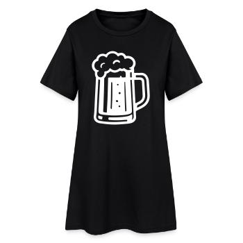 Icône en verre de bière - Robe T-shirt Femme - noir - Devant