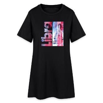 Zodiac sign Libra - Women’s T-Shirt Dress - black - Front