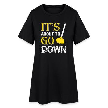 Chauffagiste Plombier Plombier de construction chauffage - Robe T-shirt Femme - noir - Devant