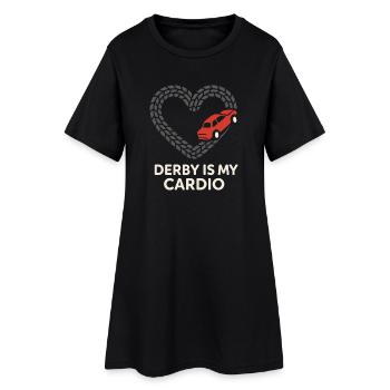 Demolition Derby Fan Pit Crew Crash Driver Fair - Frauen T-Shirt-Kleid - Schwarz - Vorne