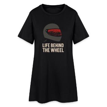 Demolition Derby Fan Pit Crew Crash Driver Fair - Frauen T-Shirt-Kleid - Schwarz - Vorne