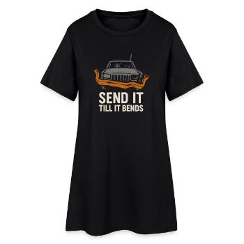 Demolition Derby Fan Pit Crew Crash Driver Fair - Frauen T-Shirt-Kleid - Schwarz - Vorne