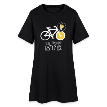 Vélo créatif avec design d’ampoule - Robe T-shirt Femme - noir - Devant