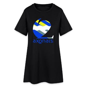 Axonais - Robe T-shirt Femme - noir - Devant