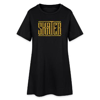 Kickflip de skateboard - Lettrage de patineur - Robe T-shirt Femme - noir - Devant