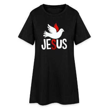 Colombe de la Paix Jésus - Robe T-shirt Femme - noir - Devant