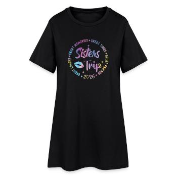 Great Memories Times Sisters' Trip 2026 - Women’s T-Shirt Dress - black - Front