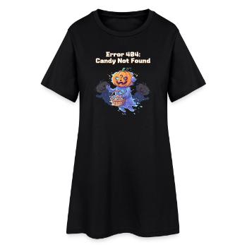 Error 404: Candy Not Found - Frauen T-Shirt-Kleid - Schwarz - Vorne