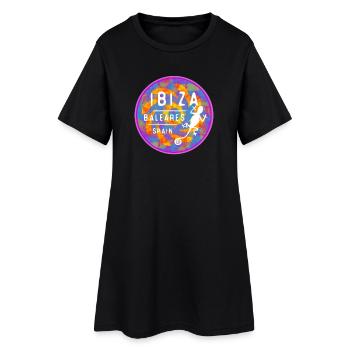 Ibiza Baléares Design - Robe T-shirt Femme - noir - Devant