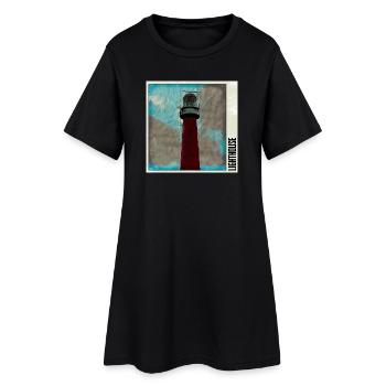 Phare dans la tempête - Robe T-shirt Femme - noir - Devant
