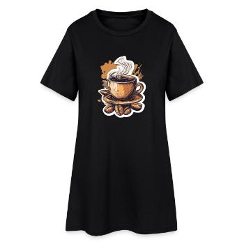 Coffee - Women’s T-Shirt Dress - black - Front
