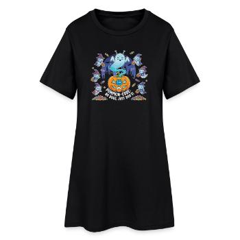 Code citrouille : pas d'insectes, juste des huées ! - Robe T-shirt Femme - noir - Devant