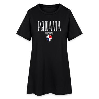 I love Panama, minimalist sleek design - Women’s T-Shirt Dress - black - Front